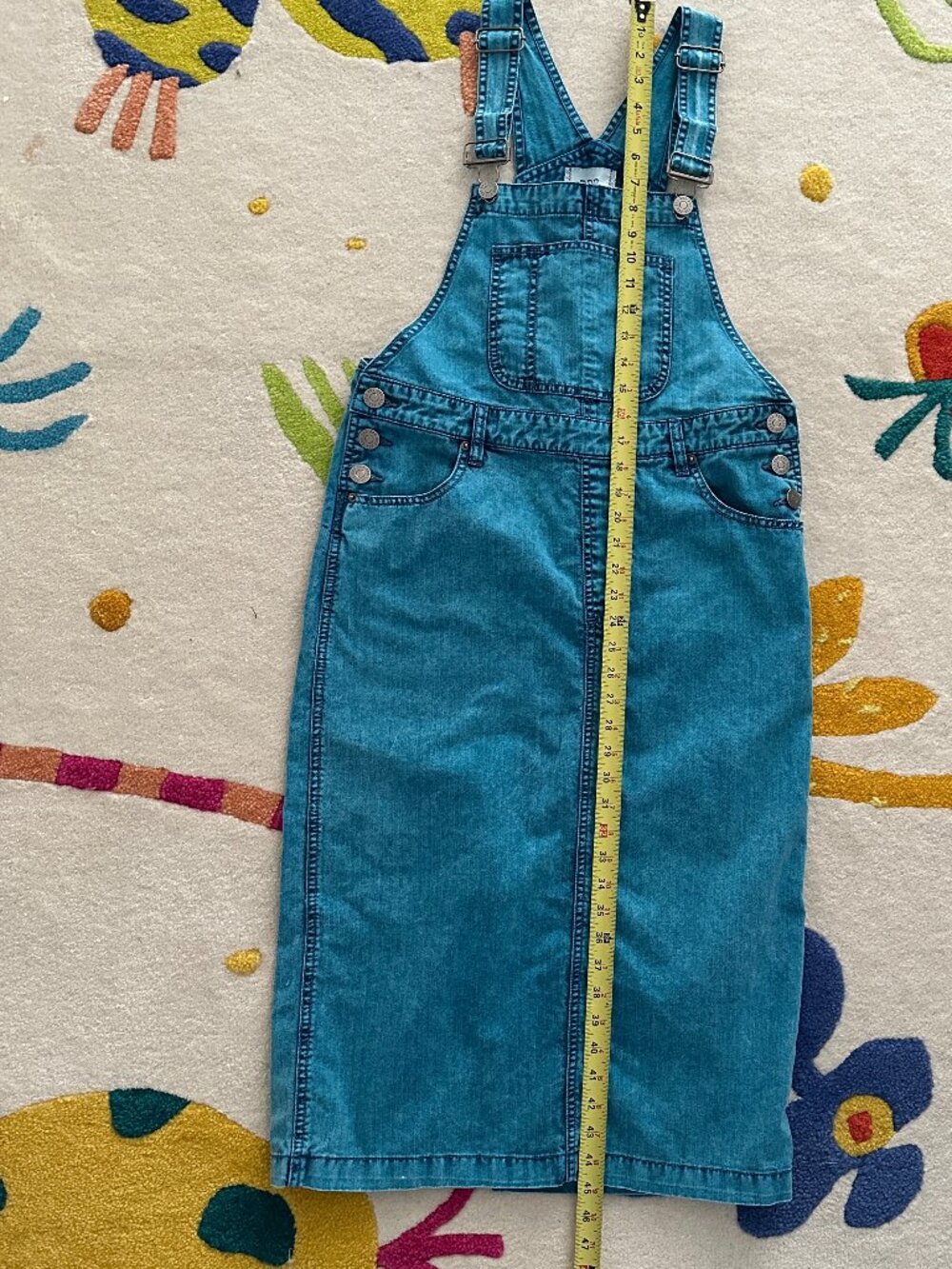 Urban Outfitters BDG Aqua Danni Maxi Skirtall Overall Dress Small - Picture 8 of 11